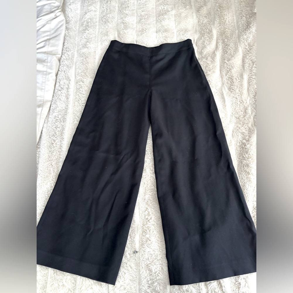 Adam Lippes wide leg black pants Size 4 EUC